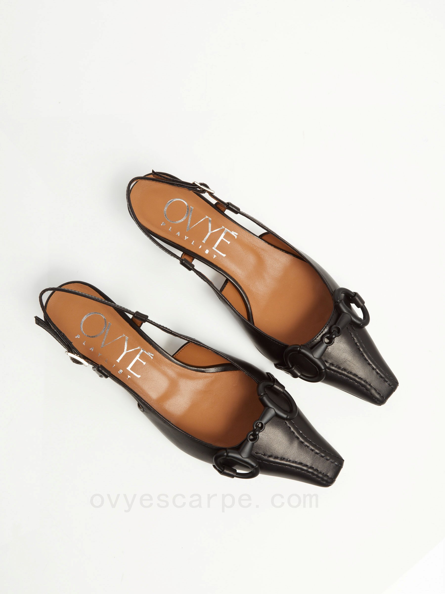Leather Slingback F08161027-0613 ovye scarpe shop online